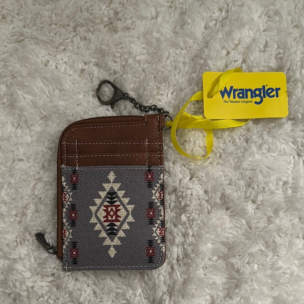 Wrangler Brown and Gray Patterned Wallet